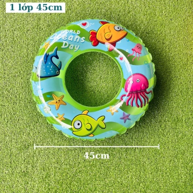 Phao Bơi 1 lớp 2 lớp Dày Đệm Van Bơm Chắc Chắn, Chống Xì Hơi, Giá 35.000 VNĐ
