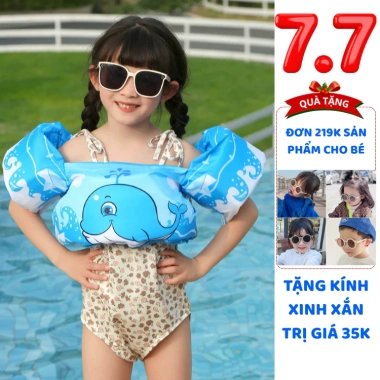 Phao Bơi Bé 2.022 Body Liền Thân, Chống Lật, Cài Điều Chỉnh, Tay Đỡ Ngực, Giá 115k