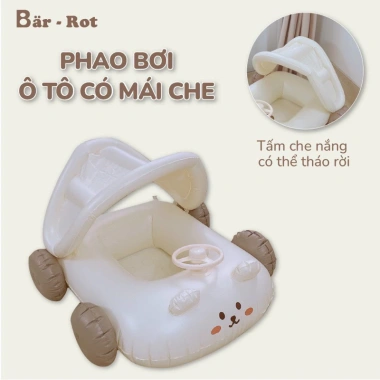 Phao bơi bé mái che ô tô, phao xỏ chân tay cầm vô lăng an toàn - Giá 210k