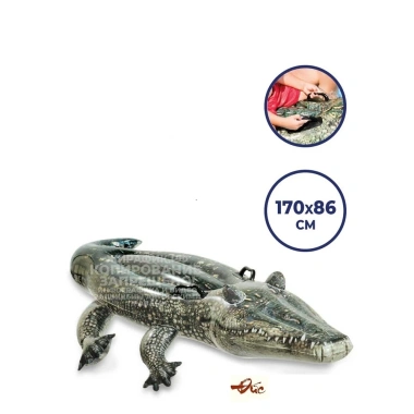 Phao bơi cá sấu tay cầm chịu lực 50kg 170x86cm - Giá ưu đãi 220.000₫