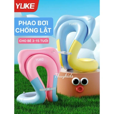 Phao bơi cho bé chống lật 361° dày dặn, an toàn, phù hợp 3-10 tuổi - giảm giá 20%