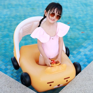 Phao bơi cho bé có mái che, chống lật, hình ô tô đáng yêu - Tập bơi an toàn, giảm giá 255k