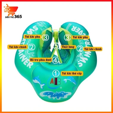 Phao bơi chống lật kèm bơi hơi - Giữ thăng bằng an toàn cho bé, giá chỉ 150.000₫