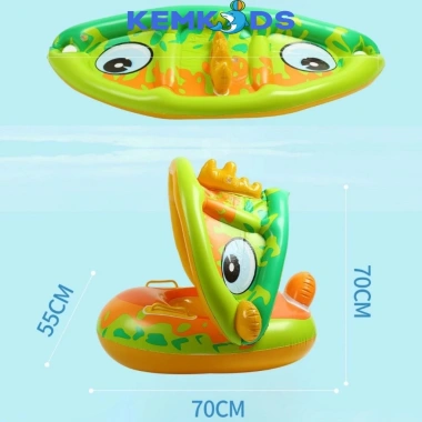 Phao bơi chống lật KEMKIDS 1-5 tuổi, mái che họa tiết ngộ nghĩnh - Giá 135.000₫