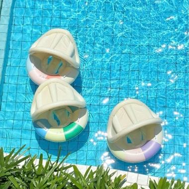 Phao Bơi Có Mái Che Cho Bé An Toàn, Chống Nắng Mùa Hè, Giá Ưu Đãi 32.000 VND
