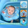 Phao bơi đeo cổ bé 0-2 tuổi tập bơi đứng, quai tay cầm chống lật, 39.000 VND