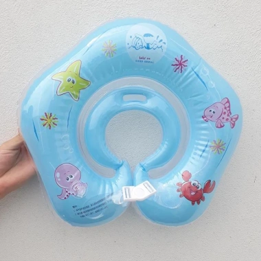 Phao bơi đeo cổ bé 0-2 tuổi tập bơi đứng, quai tay cầm chống lật, 39.000 VND 6