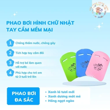 Phao Bơi Hình Chữ Nhật Chống Lật - Dành cho Người Lớn & Trẻ Em, Giá 92.800₫ 2 Phao Bơi Hình Chữ Nhật Chống Lật - Dành cho Người Lớn & Trẻ Em, Giá 92.800₫ 2
