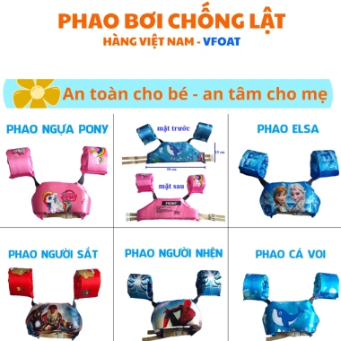 Phao Bơi Liền Thân Chống Lật V-Float PB03 cho Bé 2-10 tuổi - Giá Ưu Đãi 44.300₫