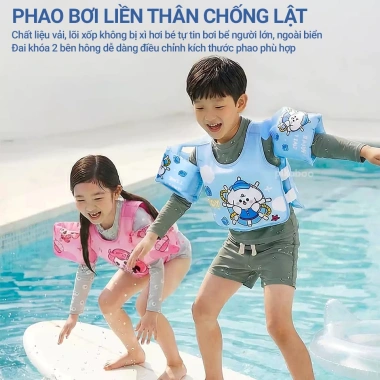 Phao bơi liền thân Pikaboo cho bé – Chất liệu, in hình sắc nét, bền, giảm 159k