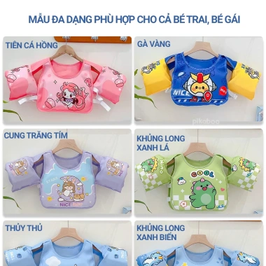 Phao bơi liền thân Pikaboo cho bé – Chất liệu, in hình sắc nét, bền, giảm 159k