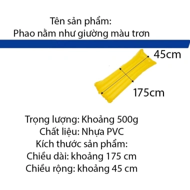 Phao bơi PVC dày màu trơn - Giường nằm thoải mái, thiết kế mới 2.025, giá 118.888₫ 4