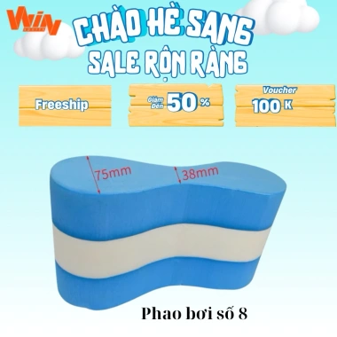 Phao Bơi Số 8 Pull Buoy EVA Nguyên Khối Siêu Bền - Trợ Bơi Người Mới, 125k