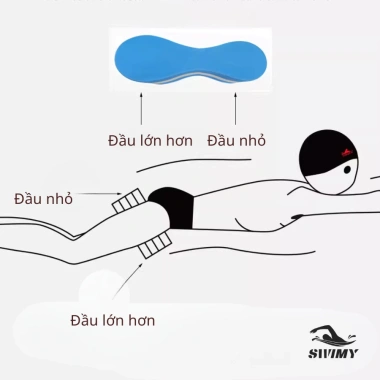 Phao Bơi Số 8 Pull Buoy EVA Nguyên Khối Siêu Bền - Trợ Bơi Người Mới, 125k