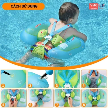 Phao bơi SWIMBOBO chống lật thiết kế mới lót ngồi hỗ trợ bé từ 3 tháng đến 6 tuổi - Giá ưu đãi 268.000₫