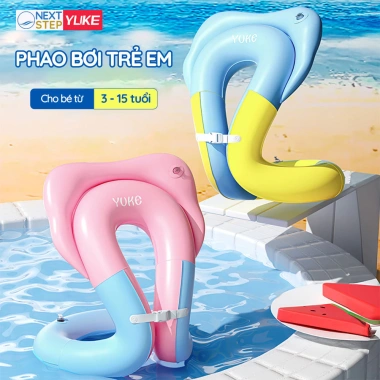 Phao bơi trẻ em YUKE 3-15 tuổi - Thiết kế nâng đầu, chống lật, chất liệu êm nhẹ an toàn, giá ưu đãi 139.500 VND