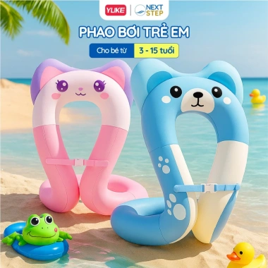 Phao bơi trẻ em YUKE 3-15 tuổi - Thiết kế nâng đầu, chống lật, chất liệu êm nhẹ an toàn, giá ưu đãi 139.500 VND