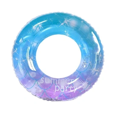 Phao bơi tròn hình cầu màu cầu vồng nhũ lấp lánh PVC cho bé và người lớn - Giá chỉ 63.500₫