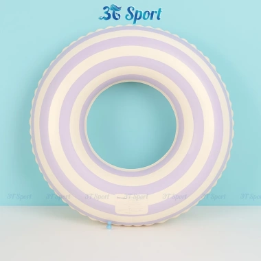 Phao bơi tròn họa tiết sọc Retro PVC dày dặn - Size lớn nhỏ, giá chỉ 47.000₫