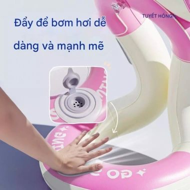 Phao bơi vòng tròn chống lật tự bơm dễ dàng cho bé 3-15 tuổi, giảm giá 132.000 đồng