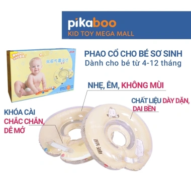 Phao cổ Pikaboo cho bé 0-12 tháng - bồn tắm, tập bơi thư giãn, giá 109.000 VND