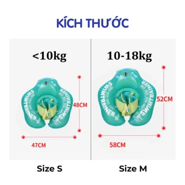 Phao tập bơi chống lật SwimTrainer ABC cho bé - Giá ưu đãi 56.000đ, an toàn, bền
