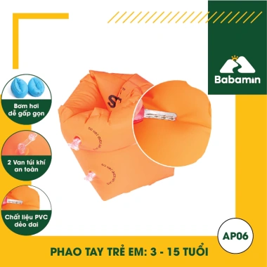 Phao tay trẻ em học bơi, chơi nước Giá chỉ 40.000đ giảm 20% chất liệu an toàn 3