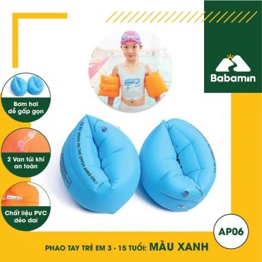 Phao tay trẻ em học bơi, chơi nước Giá chỉ 40.000đ giảm 20% chất liệu an toàn 5