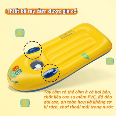 Phao Ván Lướt Sóng Trẻ Em Bơm Hơi Dày, Tay Cầm Chắc, An Toàn, Giường Nổi - Giá 54.022₫ 4