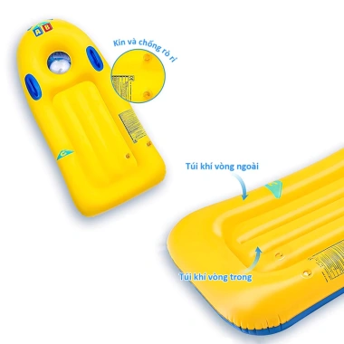 Phao Ván Lướt Sóng Trẻ Em Bơm Hơi Dày, Tay Cầm Chắc, An Toàn, Giường Nổi - Giá 54.022₫ 6