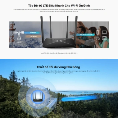 Phát Wifi 4G Mercurys MB115-4G/MB112-4G - Băng Thông 300M, Cổng WAN và LAN, 689k 5