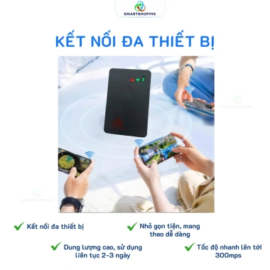 Phát Wifi Kiêm Sạc Dự Phòng 8.000mAh Sim 4G/5G, Kết Nối 8 Thiết Bị - Smartshop998