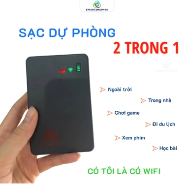 Phát Wifi Kiêm Sạc Dự Phòng 8.000mAh Sim 4G/5G, Kết Nối 8 Thiết Bị - Smartshop998