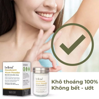 Phèn chua Bellena PC1 100gr - Bột khử mùi hôi nách chưng cất, giảm giá 79.000₫