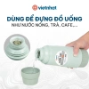 Phích bình thủy 450ml nhựa Việt Nhật - Ruột thủy tinh giữ nhiệt nóng lạnh giảm giá 4