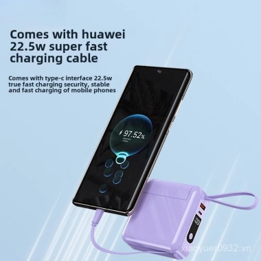 Phích cắm AC đa năng, cắm tường di động, sạc nhanh 22.5W, dây tự động, ngân hàng điện du lịch 4