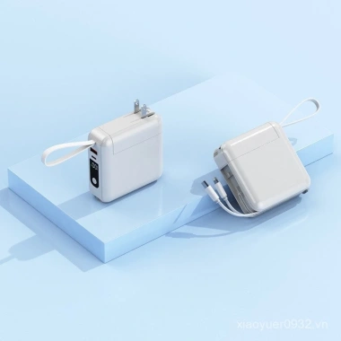 Phích cắm AC đa năng, cắm tường di động, sạc nhanh 22.5W, dây tự động, ngân hàng điện du lịch 7