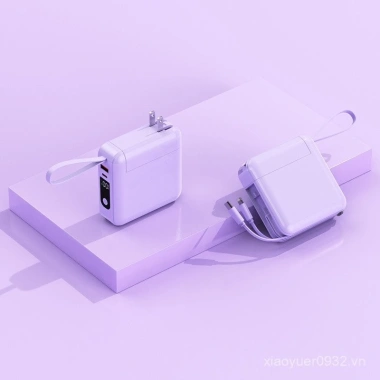 Phích cắm AC đa năng, cắm tường di động, sạc nhanh 22.5W, dây tự động, ngân hàng điện du lịch 8