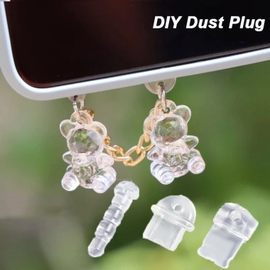 Phích cắm chống bụi trong suốt DIY - Bảo vệ cổng sạc IOS Android, loại C, chống nước, giá ưu đãi 32.230đ