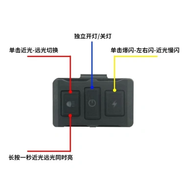 Phích cắm chống nước cho đèn LED xe máy - Công tắc 1‑2 dây, pha nhấp nháy trái/phải, ánh sáng gần 3 Phích cắm chống nước cho đèn LED xe máy - Công tắc 1‑2 dây, pha nhấp nháy trái/phải, ánh sáng gần 3