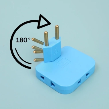 Phích cắm chuyển đổi 1 to 3 châu Âu bộ nguồn cho văn phòng nhà giảm giá 7