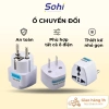 Phích cắm chuyển đổi 3 chân sang 2 chân 220V - Ổ cắm 3 chấu đa năng, an toàn, giá 23.800₫