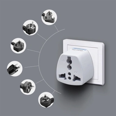 Phích cắm chuyển đổi 3 chân sang 2 chân 220V - Ổ cắm 3 chấu đa năng, an toàn, giá 23.800₫