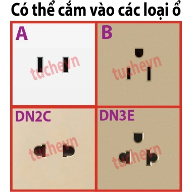 Phích cắm chuyển đổi 3 chấu Mỹ sang 2 chấu dẹt Nhật, giá chỉ 39.000 VNĐ