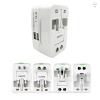 Phích cắm chuyển đổi AC du lịch AU UK US EU + USB, bộ sạc điện quốc tế trắng 150k