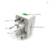 Phích cắm chuyển đổi AC du lịch AU UK US EU + USB, bộ sạc điện quốc tế trắng 150k 3