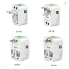 Phích cắm chuyển đổi AC du lịch AU UK US EU + USB, bộ sạc điện quốc tế trắng 150k 6