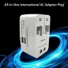 Phích cắm chuyển đổi AC du lịch AU UK US EU + USB, bộ sạc điện quốc tế trắng 150k 8