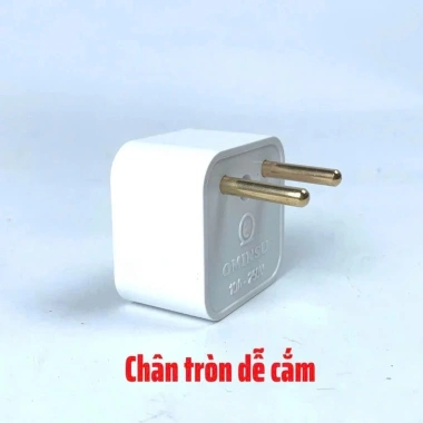 Phích cắm chuyển đổi OMINSU 3 chân sang 2 chân 10A 25V - Giá chỉ 37.500₫ 2