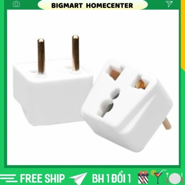 Phích cắm điện chuyển 3 chấu sang 2 chấu - Giá chỉ 12.000₫, an toàn, lắp nhanh